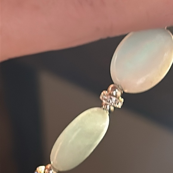 Pale Blue Stone w Bunny charm Bracelet - Picture 12 of 13